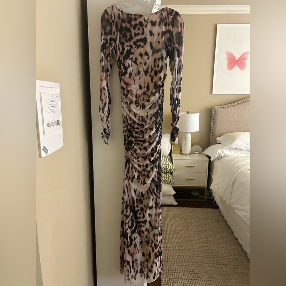 AFRM Leopard Print Long Sleeve Dress - Picture 5 of 5